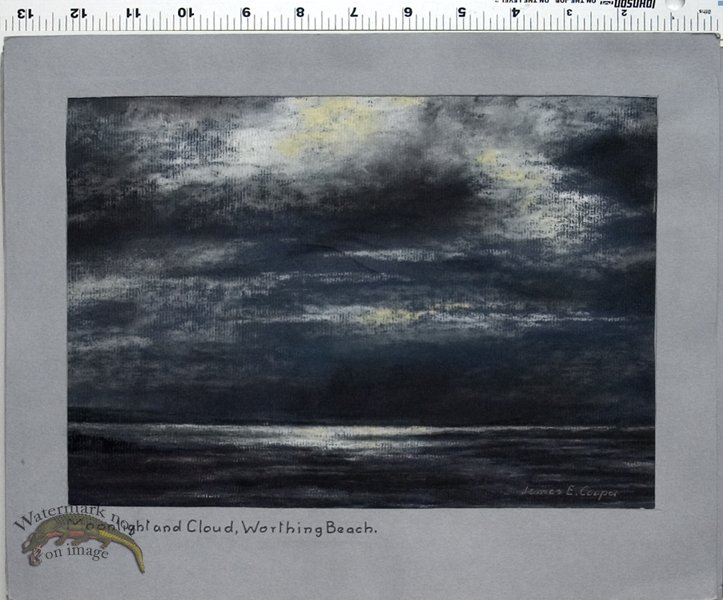 (image for) Moonlight and Cloud, Worthing Beach