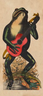 Frog Playing Red Guitar