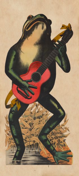 (image for) Frog Playing Red Guitar