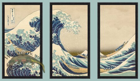 (image for) Great Wave off Kanagawa Tryptic