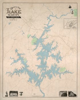 (image for) Lake Martin Alabama Map