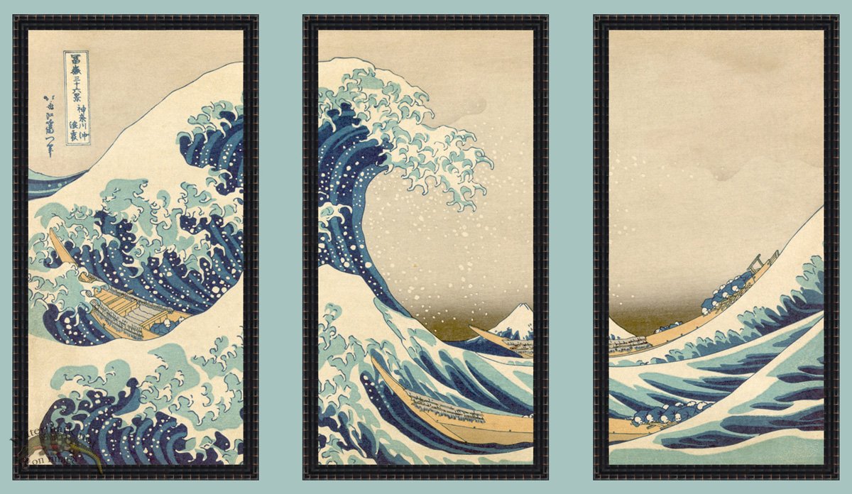 Great Wave off Kanagawa Tryptic