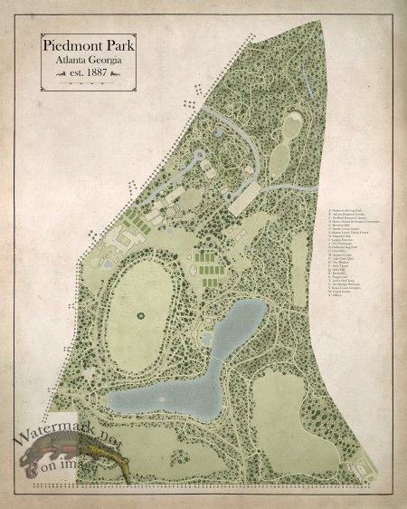 (image for) Piedmont Park Map